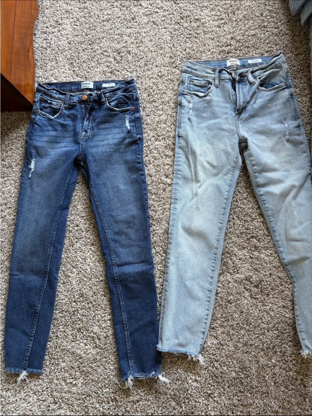 Kensie Skinny Jeans Two-Pack — Dark Blue & Light Blue